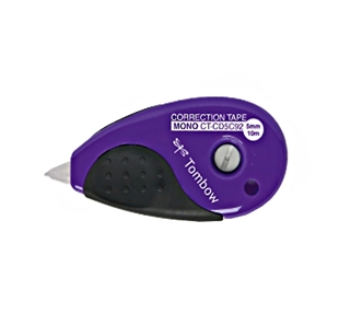 Correcteur CD5 violet et noir tombow, bonne prise en main, réécriture immédiate