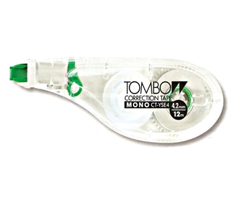 Correcteur mono YSE blanc et vert Tombow, énorme pouvoir couvrant, déroulage latéral