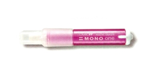 Mini gomme Mono one rose Tombow rechargeable, mécanisme rotatif du support plastique, capuchon protecteur